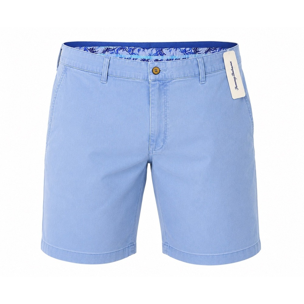 NWT Tommy Bahama Boracay Shorts Men 48RG Port Side Blue Stretch Chino $110